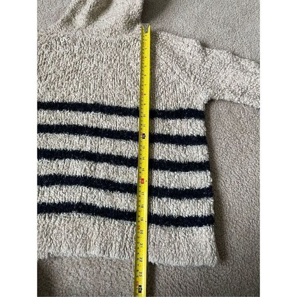 Madewell Mariner Stripe Turtleneck Sweater Size Medium Cream Navy - Picture 6 of 13